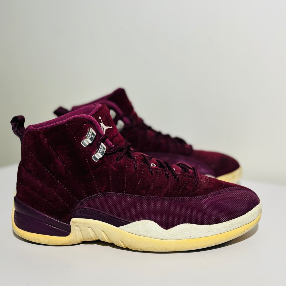 Nike Air Jordan 12 Retro BG‎ Bordeaux Shoes Sneakers 153265-617 Size 10